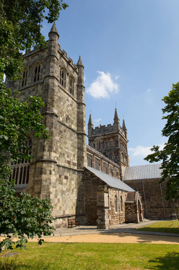 Historic Wimborne Minster exterior